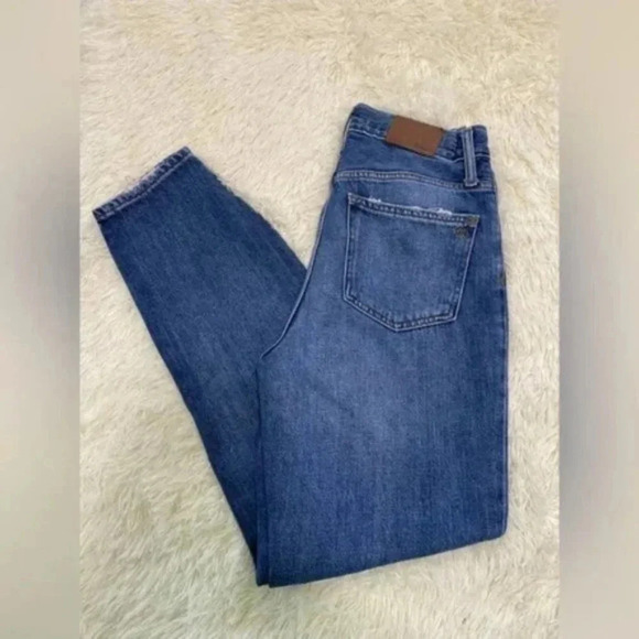 Madewell Blue High Rise The Mom Jeans Size 00 - Picture 7 of 7